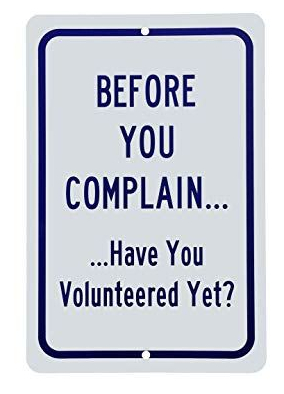 complain volunteer